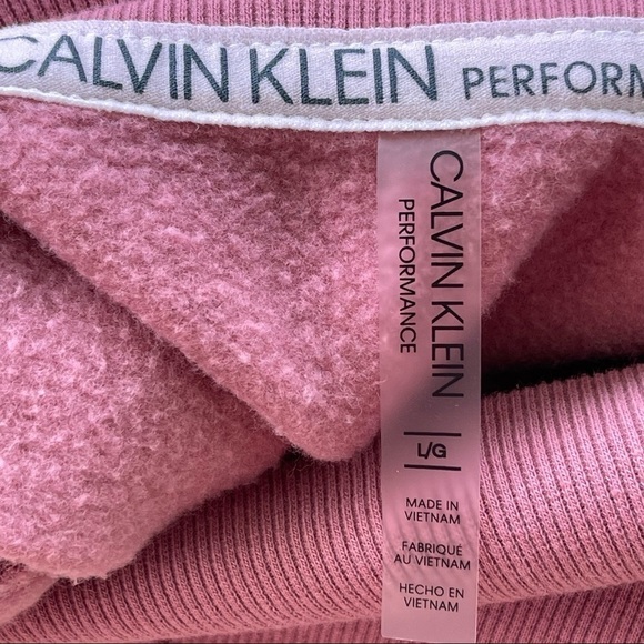 Calvin Klein Performance V-Shaped Mock Neck Pullover Sweatshirt - Picture 12 of 13